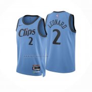 Camiseta Los Angeles Clippers Kawhi Leonard NO 2 Ciudad 2024-25 Azul